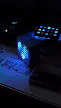 Работающее устройство: анимация на LED-матрице